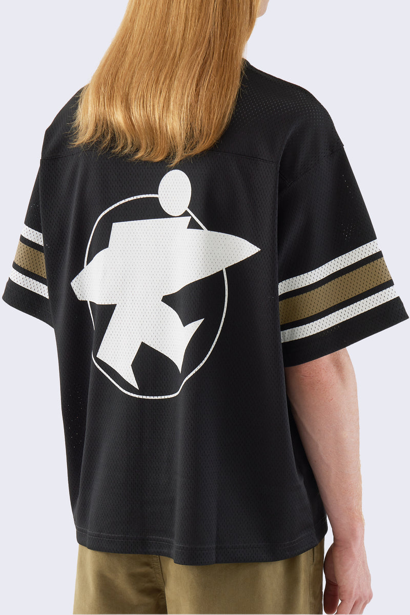 Stussy Surfman Mesh Football Jersey (Black) L