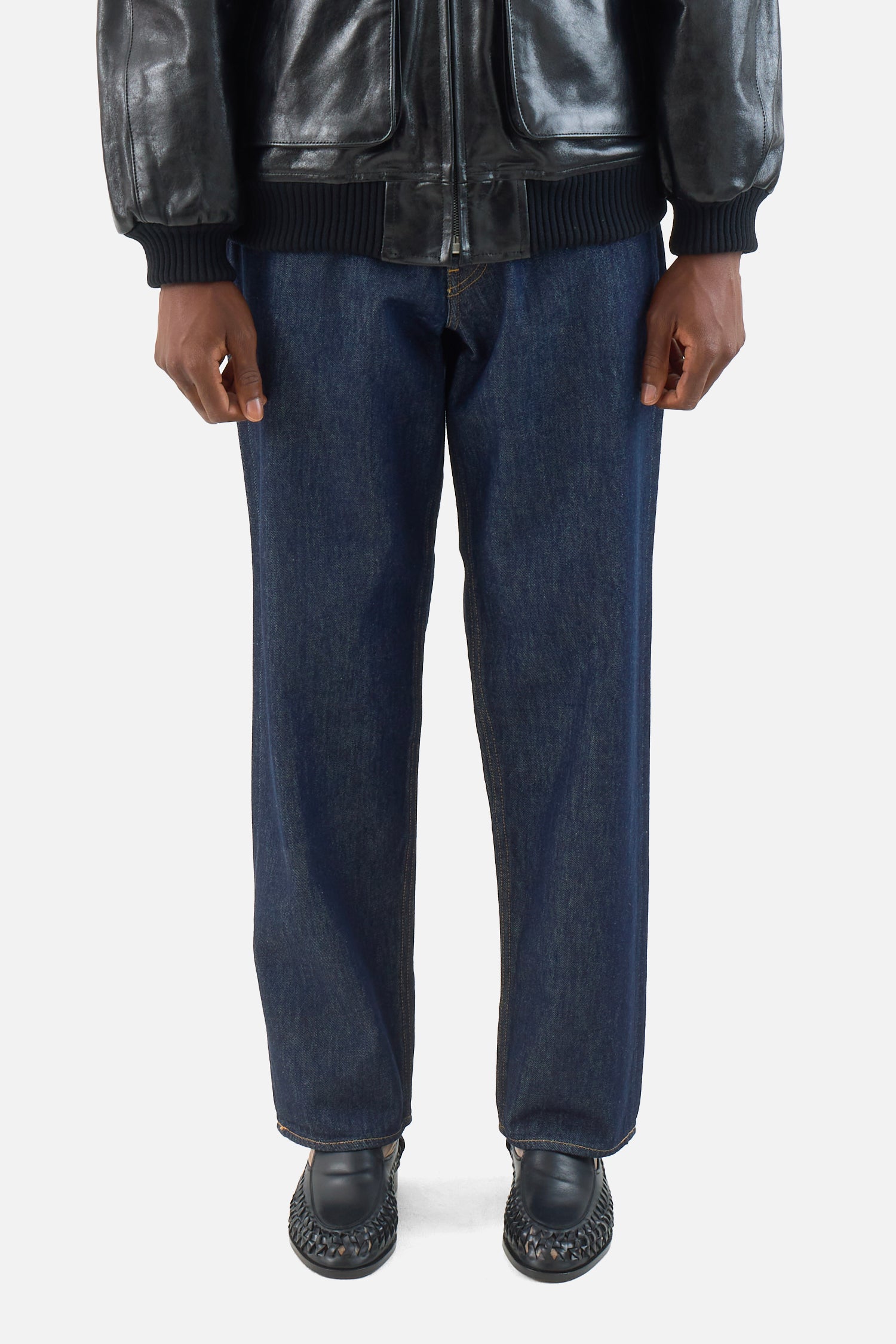 Hard Twist Denim Wide Pant