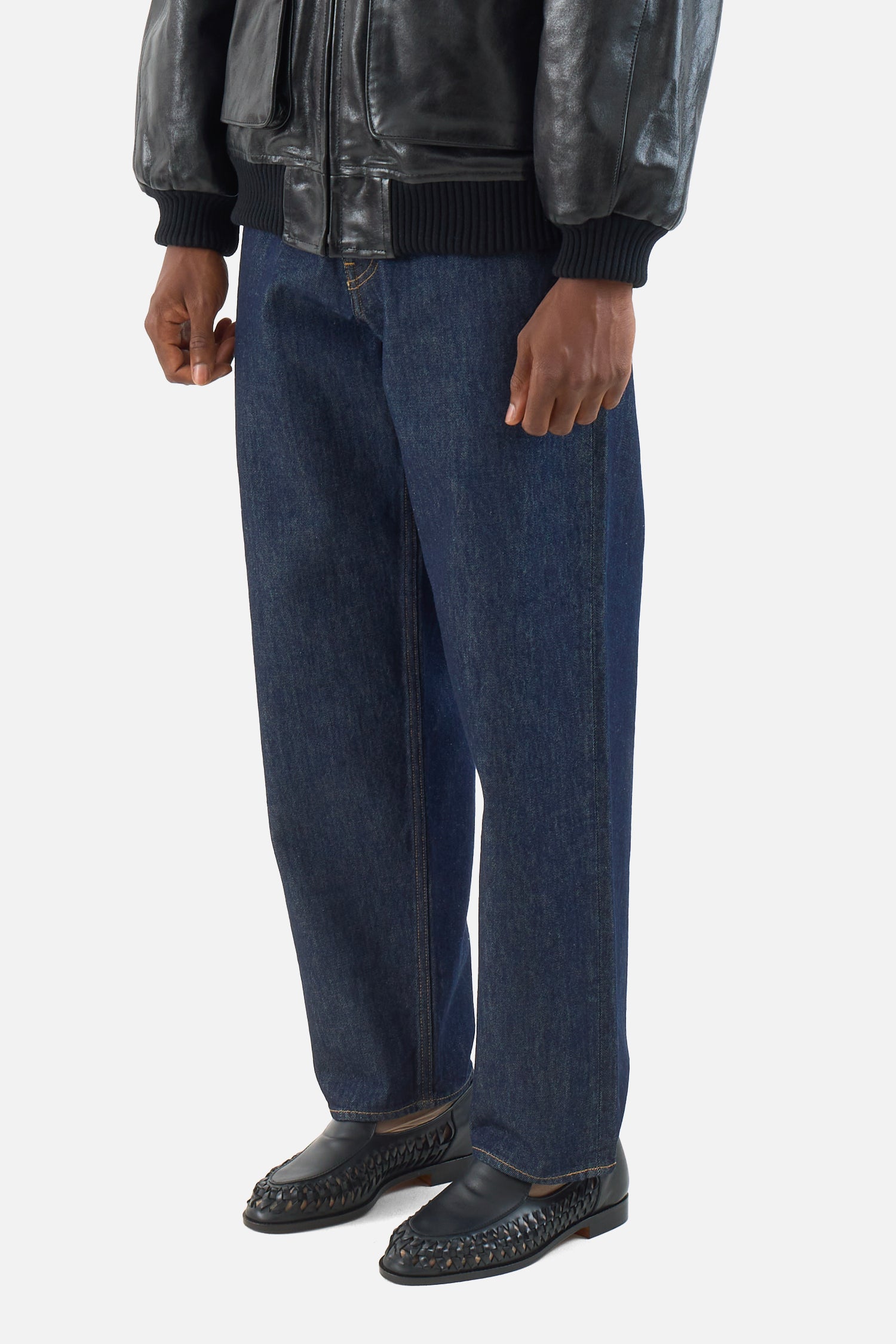 Hard Twist Denim Wide Pant