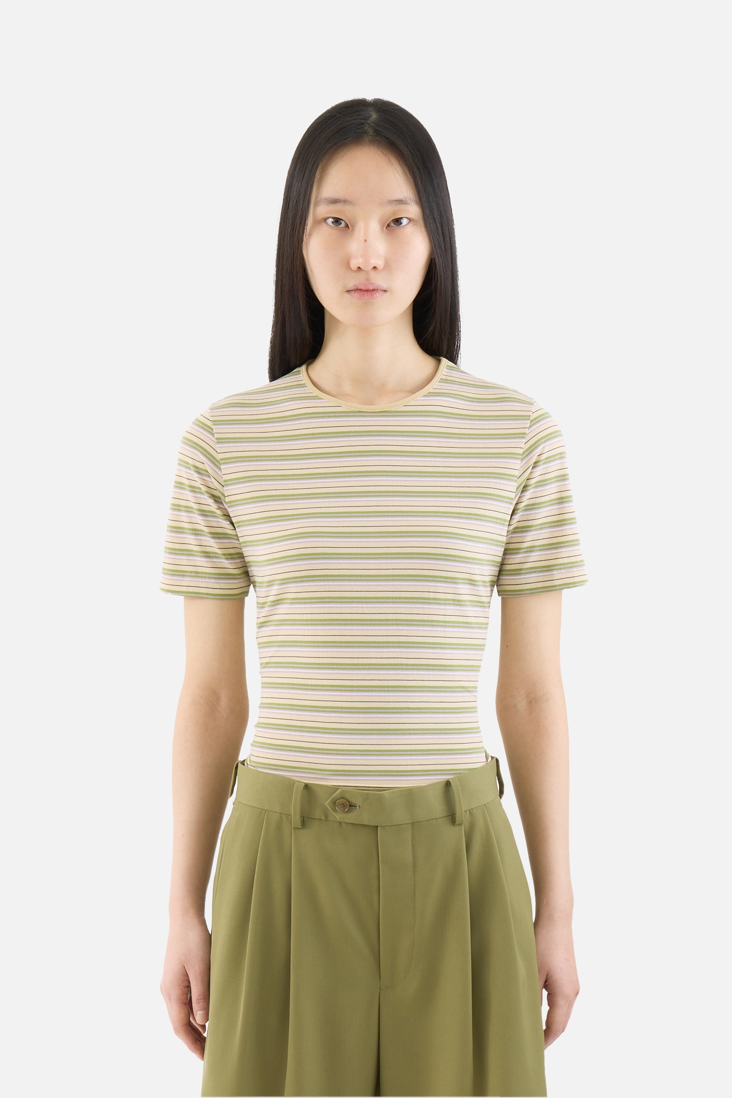 Hard Twist Cotton Border Tee