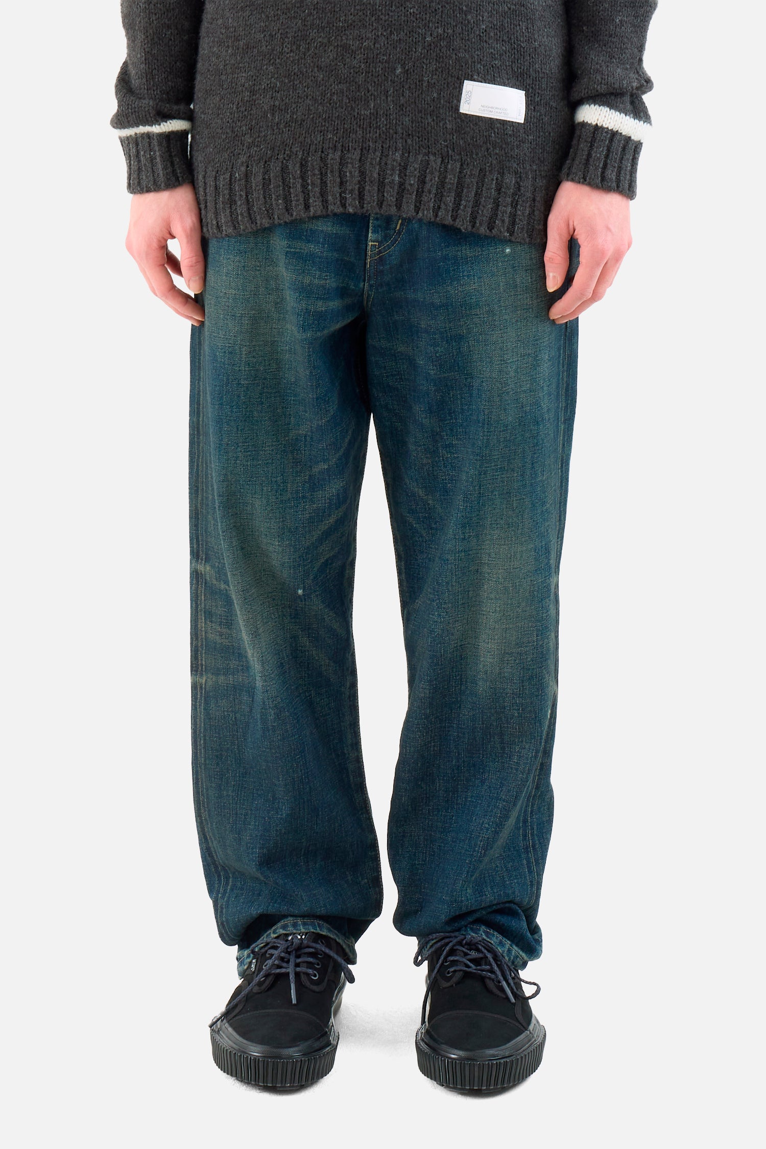 Washed Denim DP Basic Pants