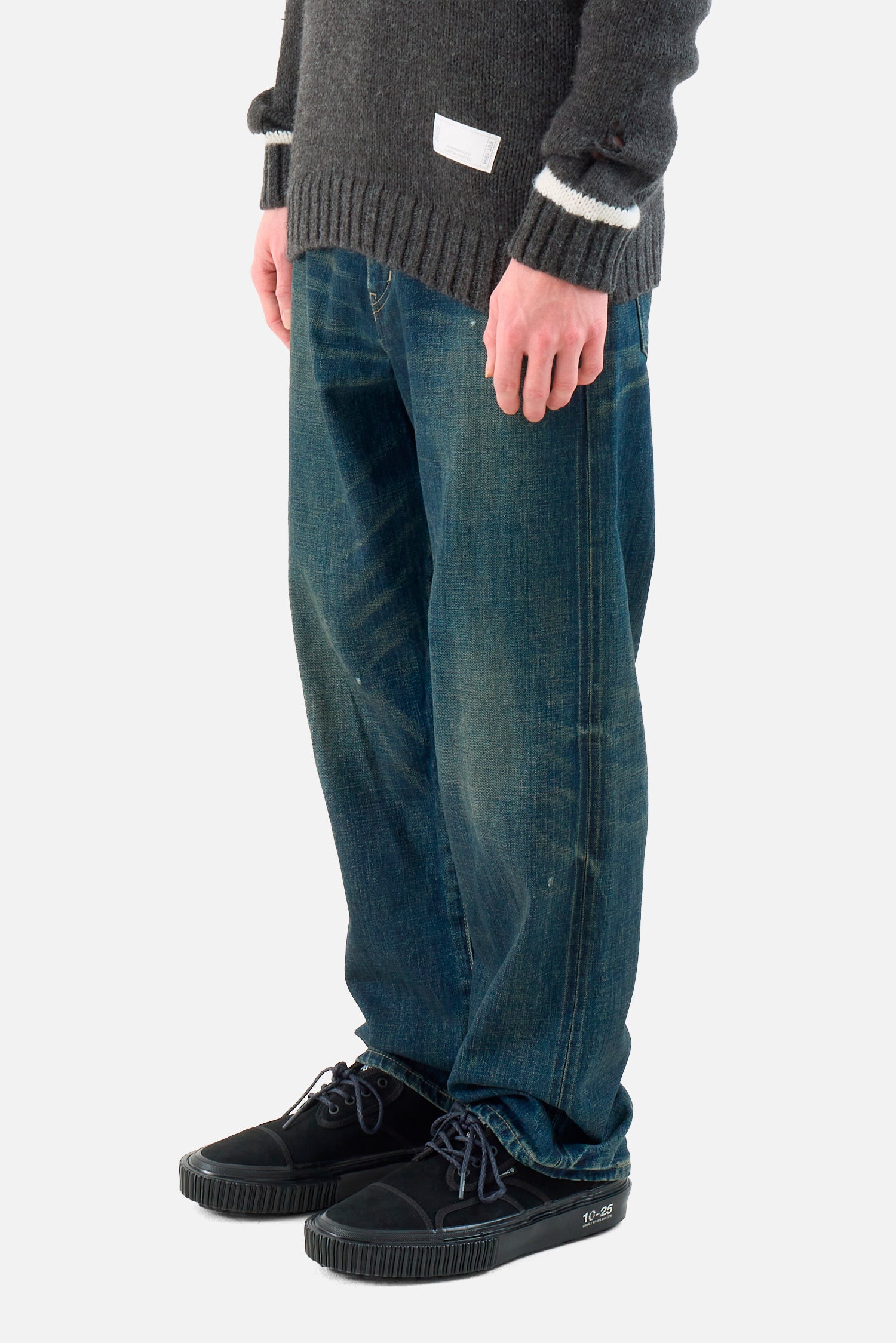 Washed Denim DP Basic Pants