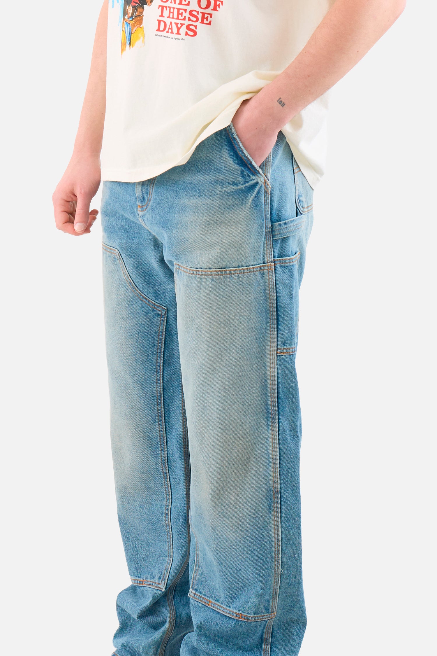 Denim Double Knee Pant