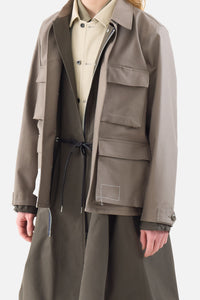 x WTAPS Cotton Back Satin Coat