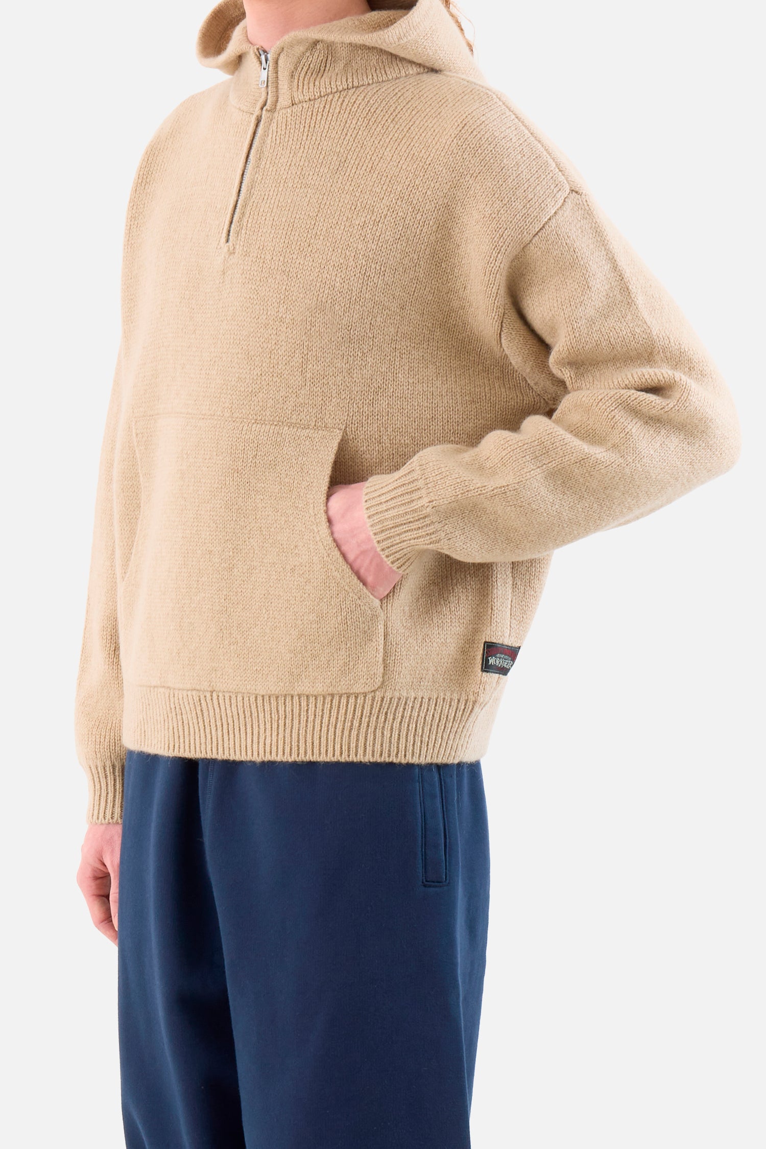 Quarter Zip Knit Hoodie