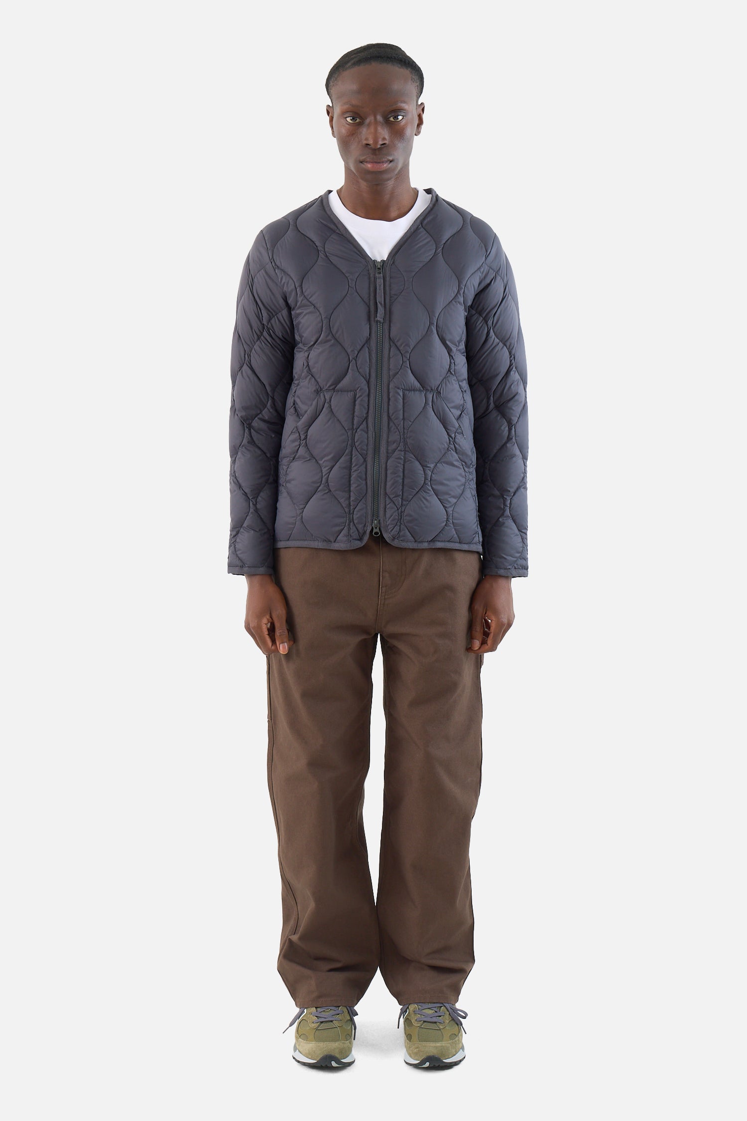 Military V Neck W-Zip Down Jacket