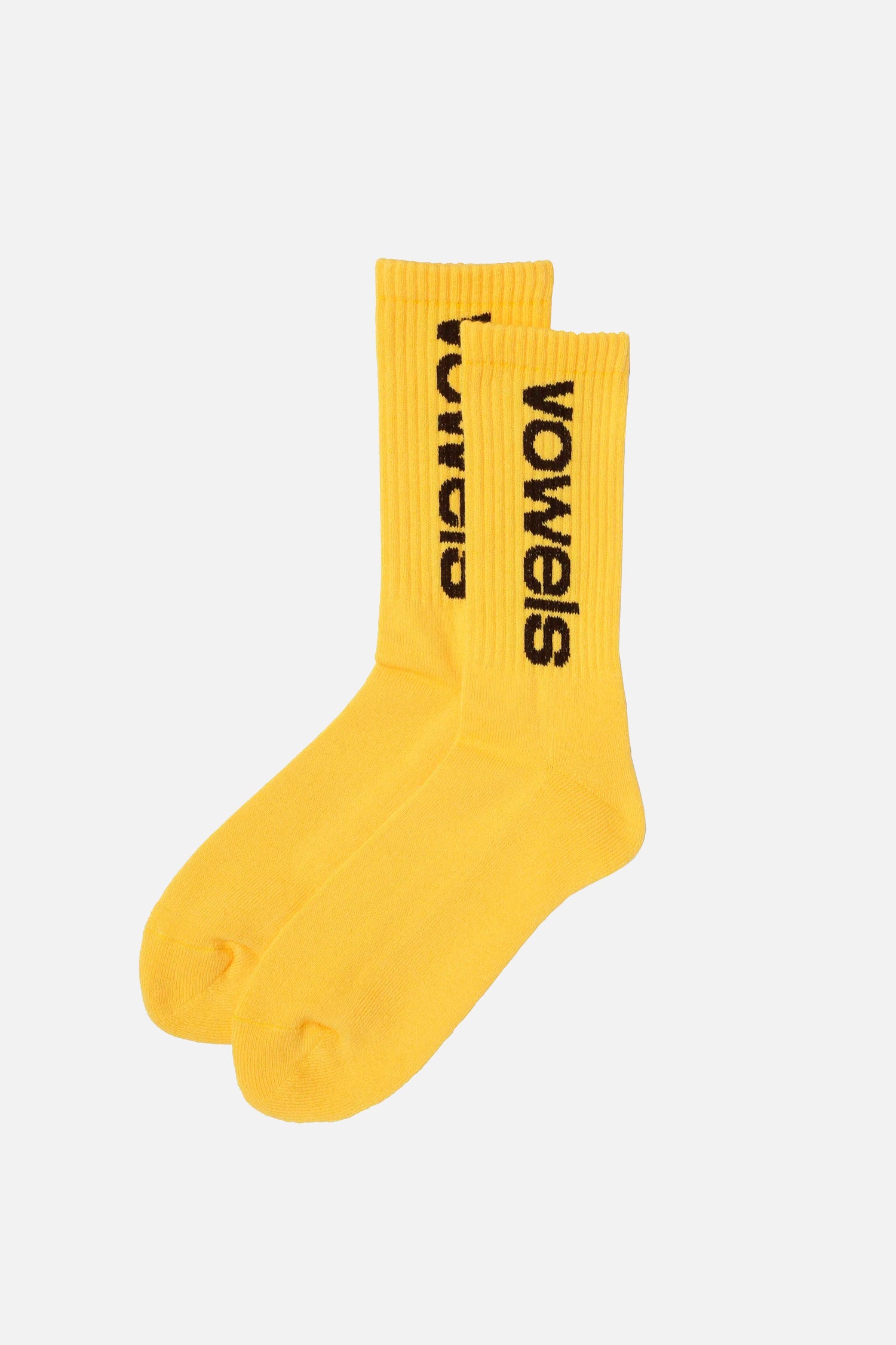 Solid Rib Crew Socks