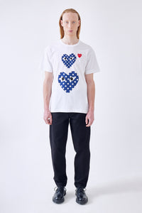 Mens T-Shirt Polka Twin Heart