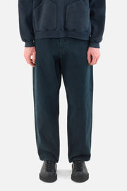 Black Washed Wide Denim Pants