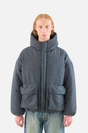 Dark Flannel Down Jacket