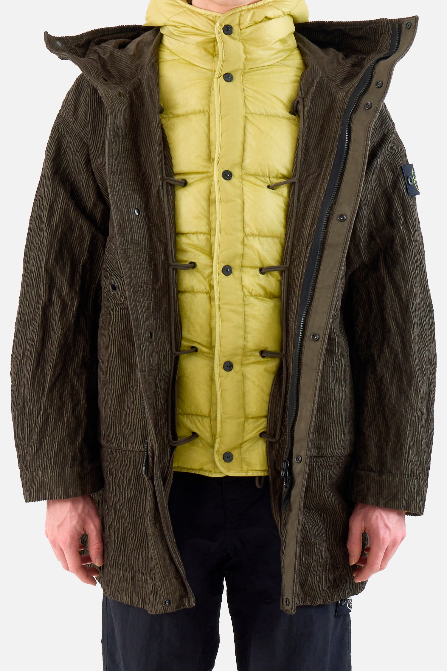 7100009 Wrinkled Corduroy Parka