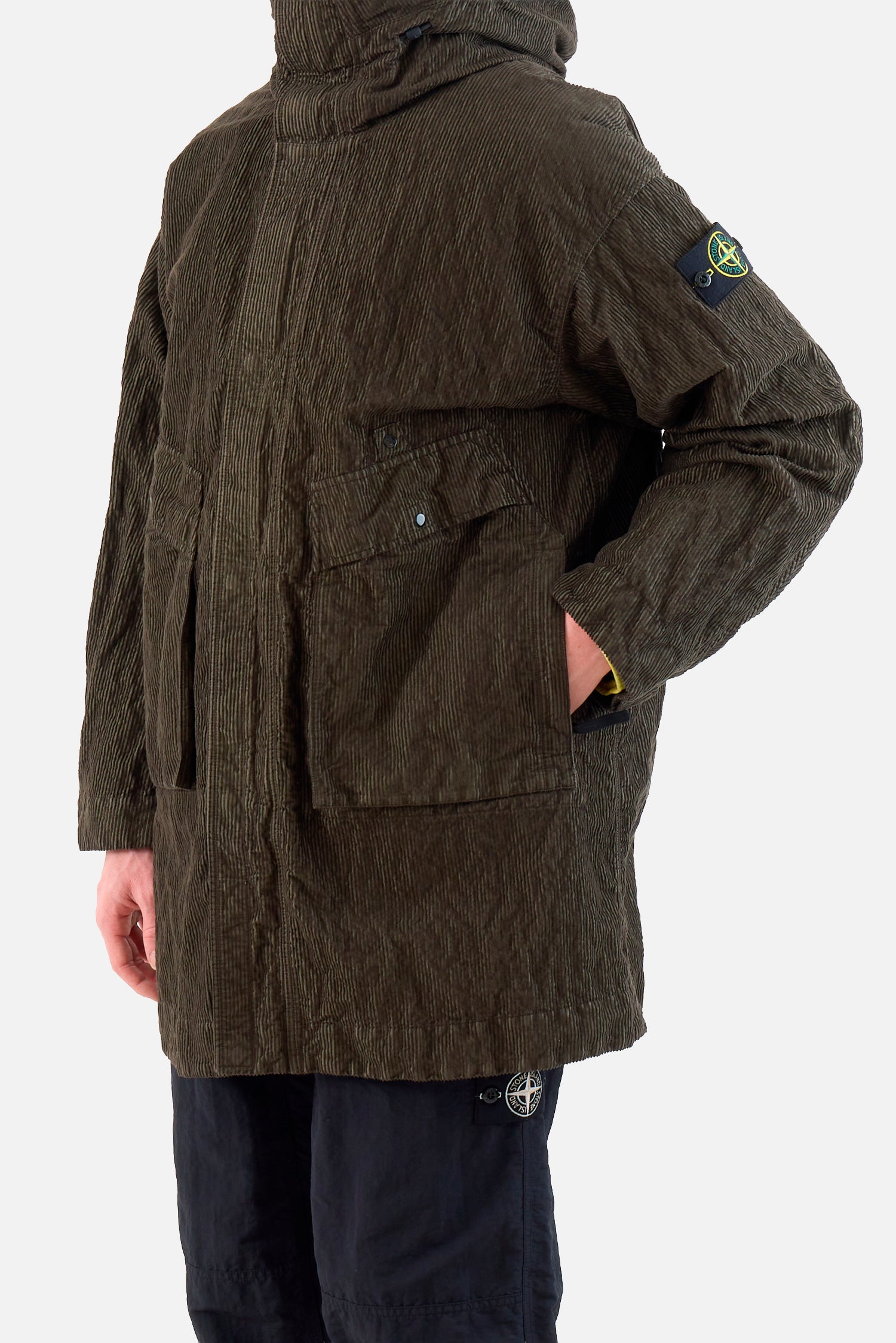 7100009 Wrinkled Corduroy Parka