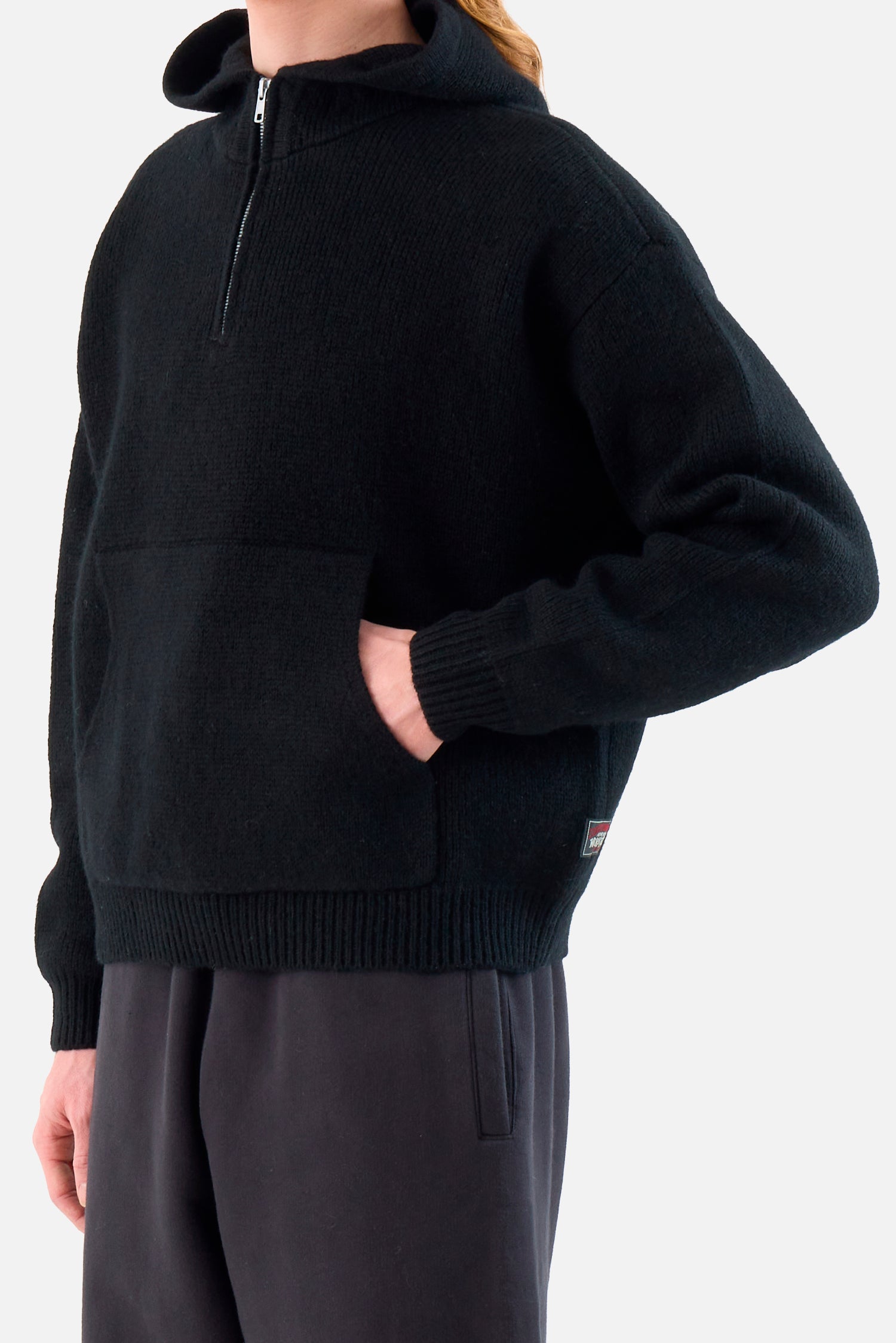 Quarter Zip Knit Hoodie