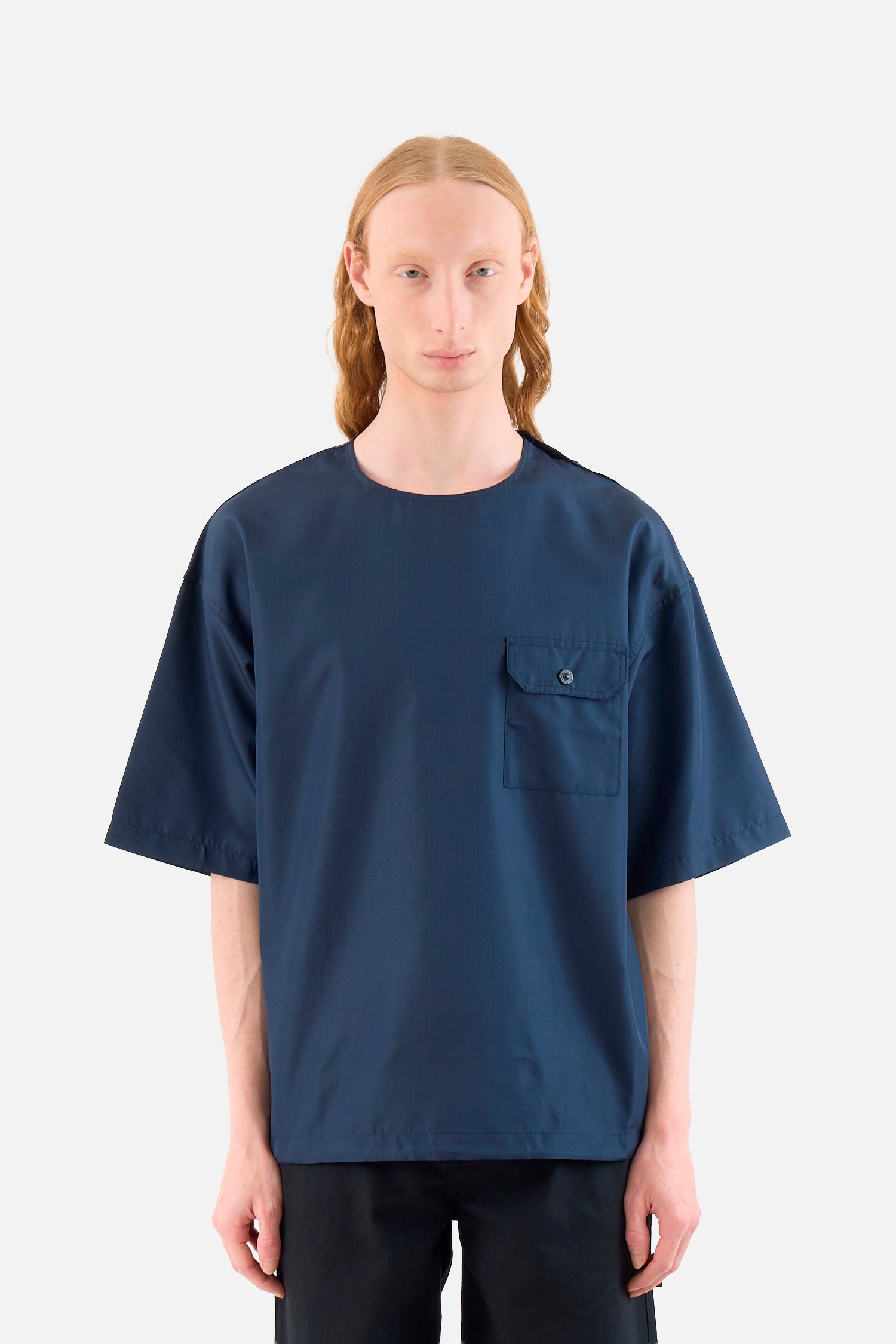 Non-Down Military Half Sleeve Pullover Top