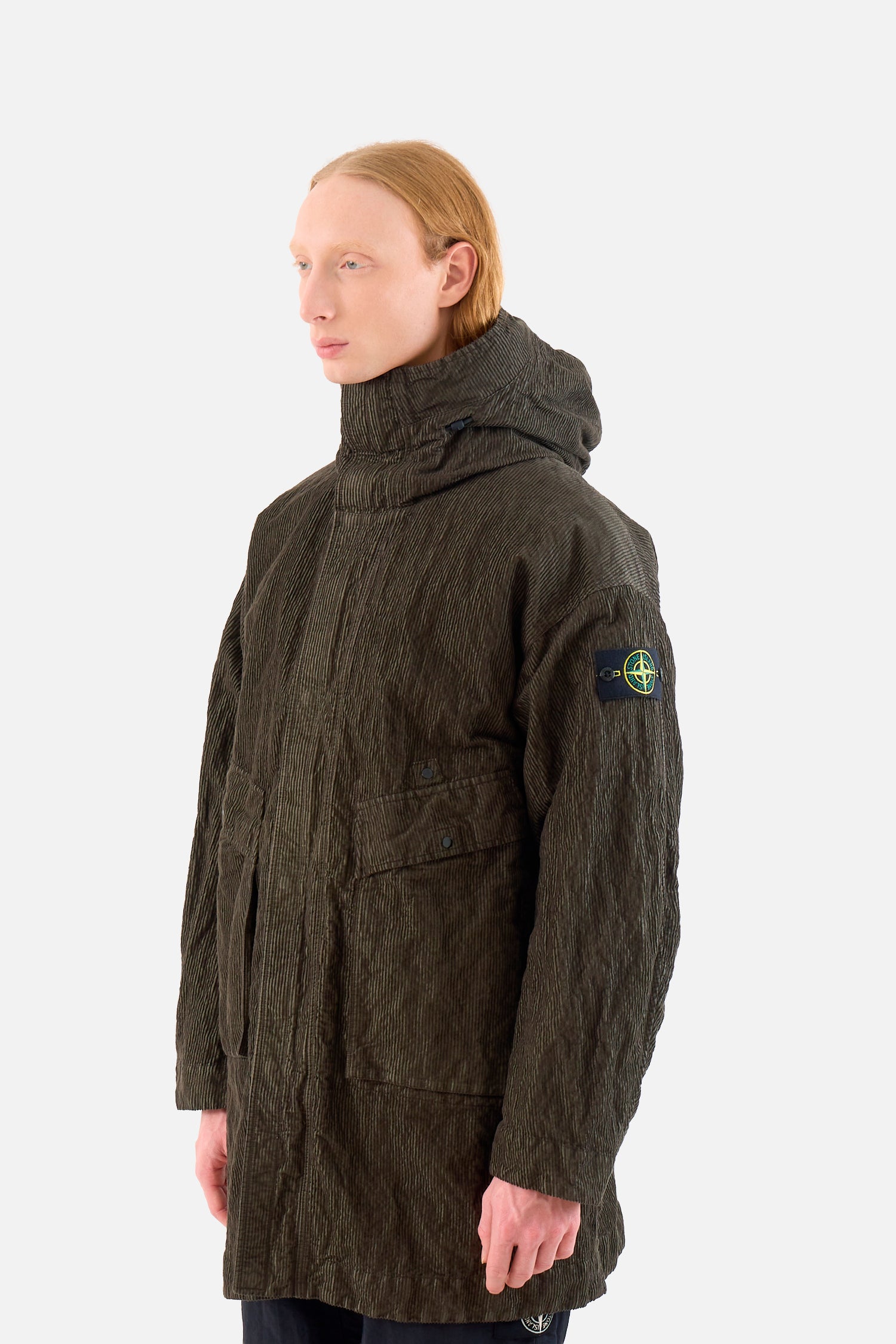 7100009 Wrinkled Corduroy Parka