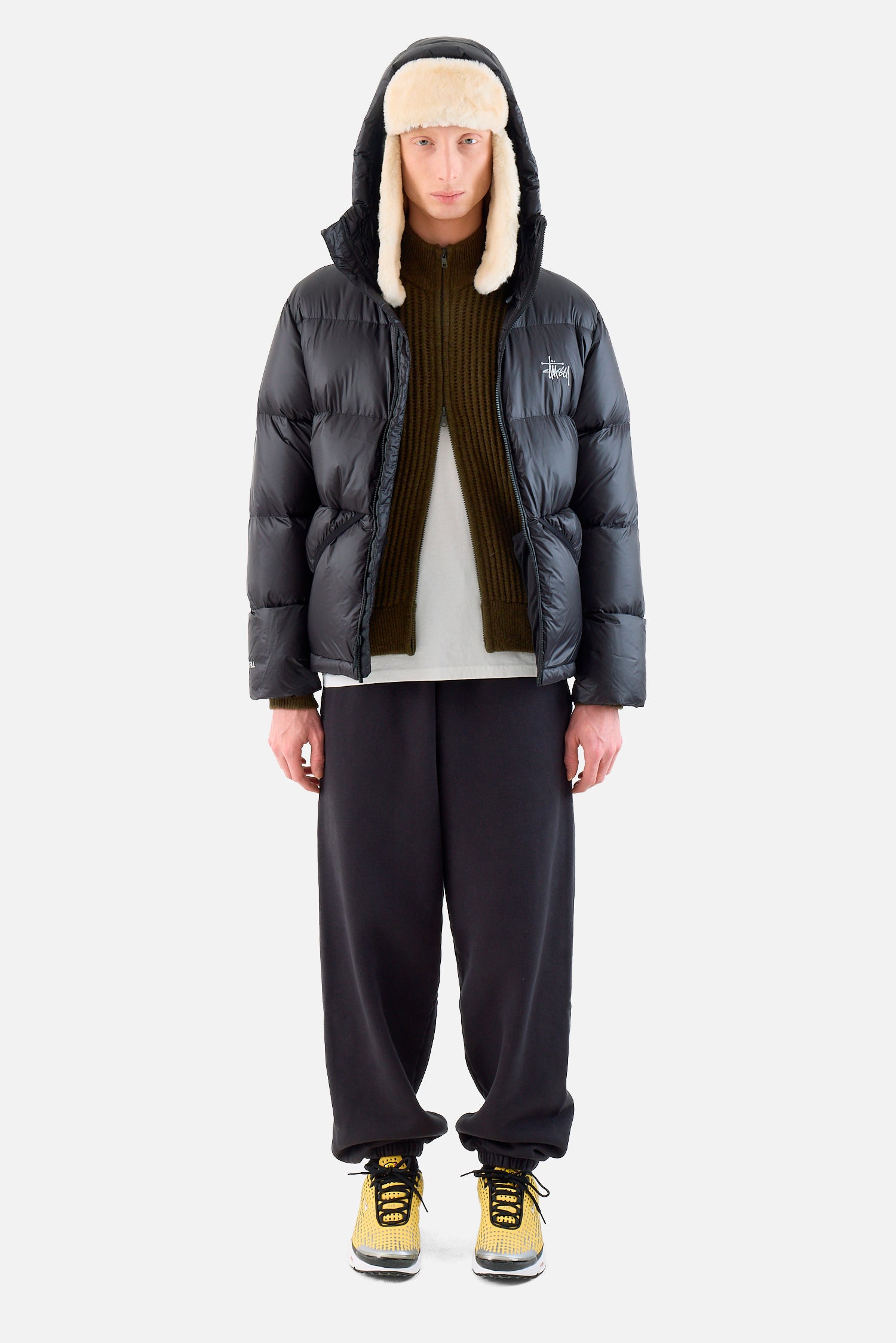 Military Patch Zip Sweater