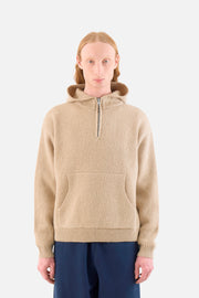 Quarter Zip Knit Hoodie