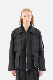 x WTAPS 코튼 백 새틴 재킷