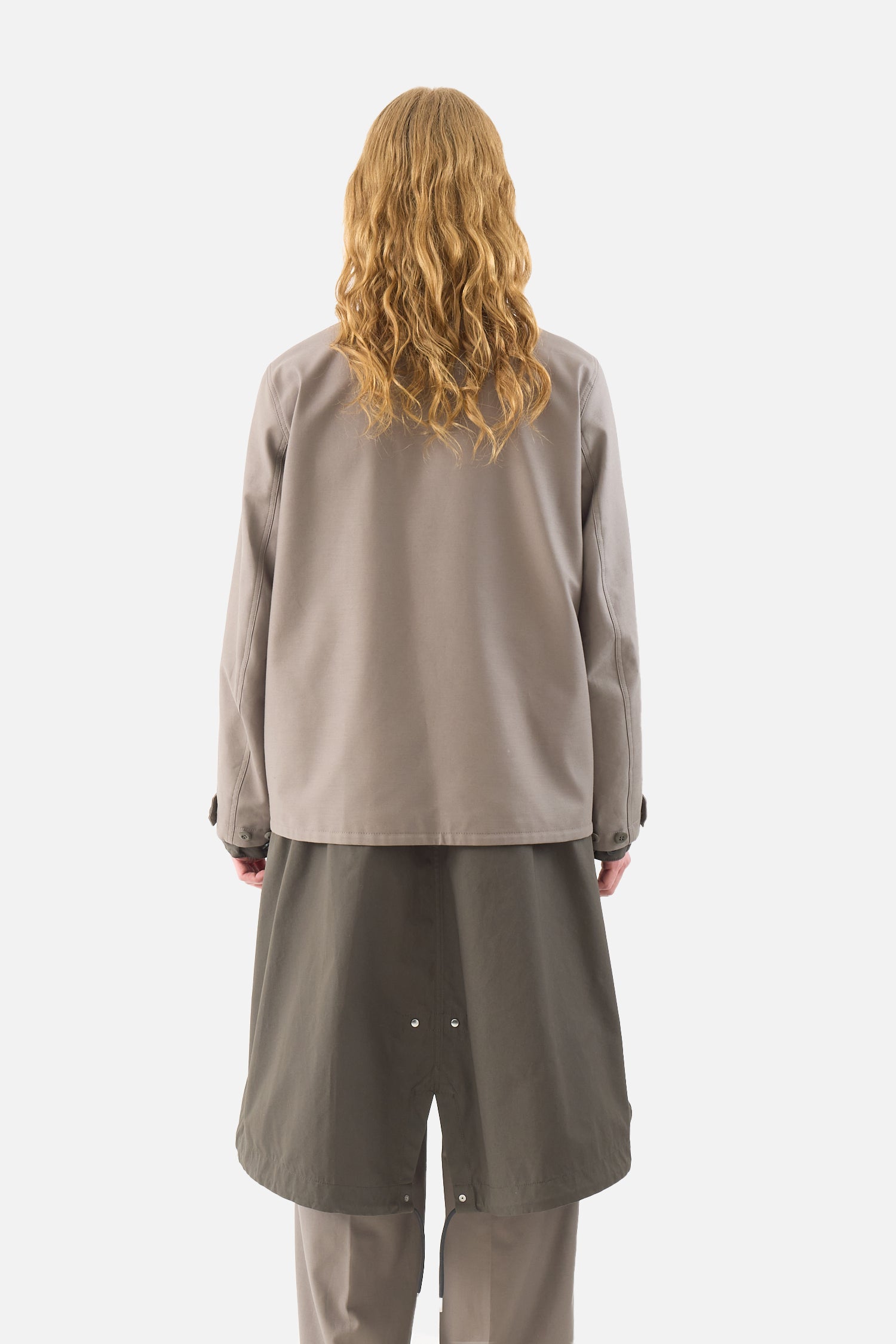 x WTAPS 코튼 백 새틴 코트