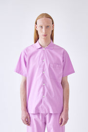 포플린 - 파자마 반팔 셔츠