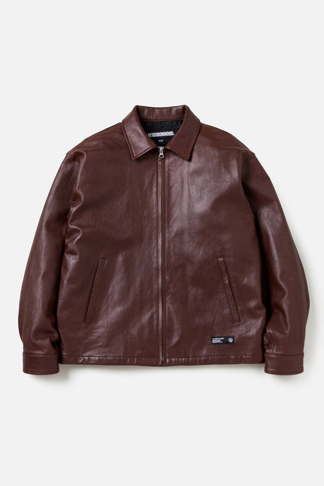 Leather Zip Work Jacket