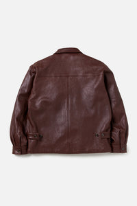 Leather Zip Work Jacket