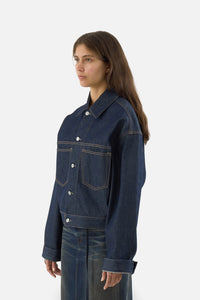 Veste En Jean À Coupe Raccourcie