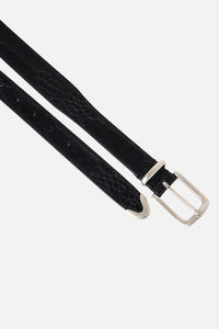 Croc Embossed Belt (Black)