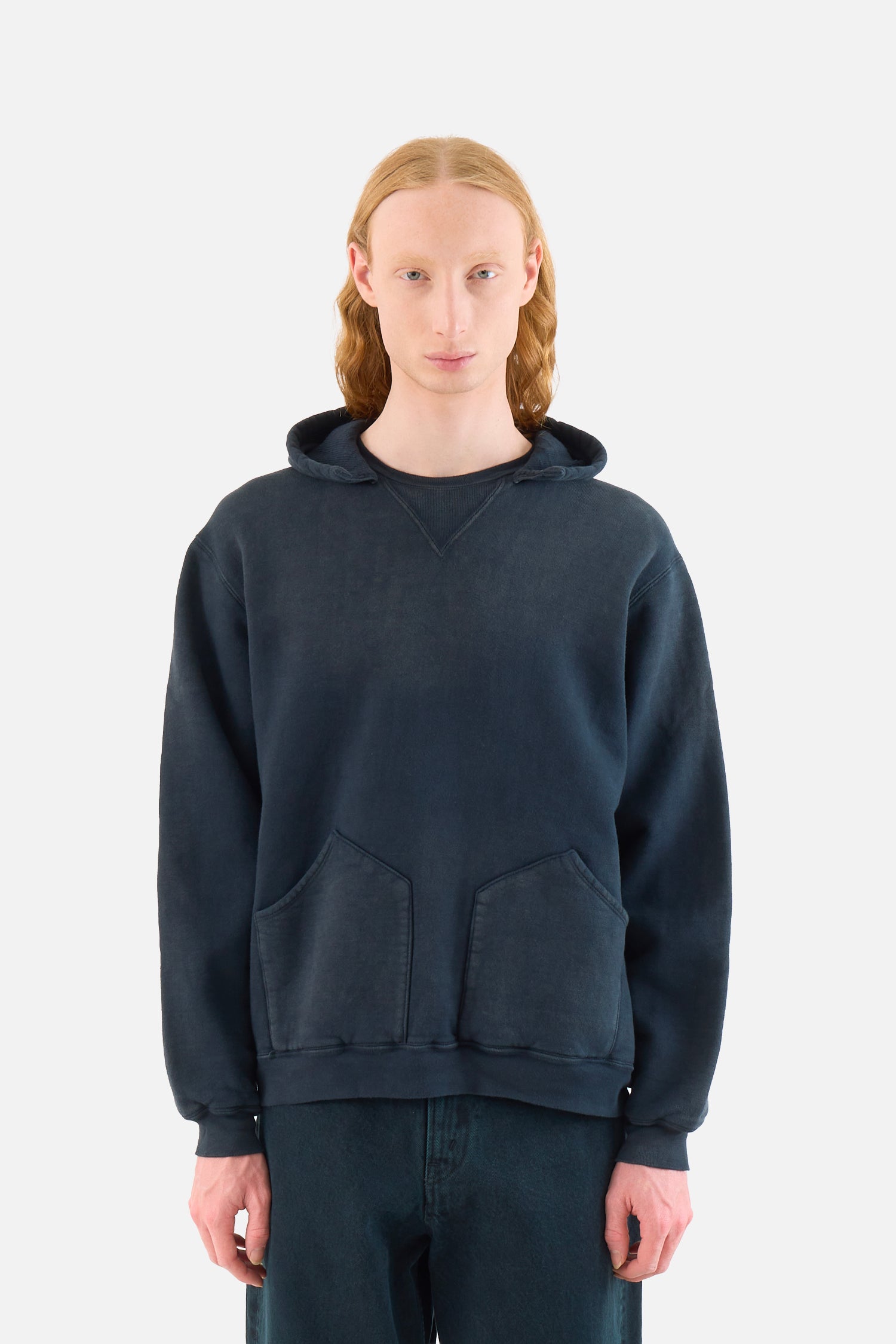 Vintage Attached Hood Sweat Parka