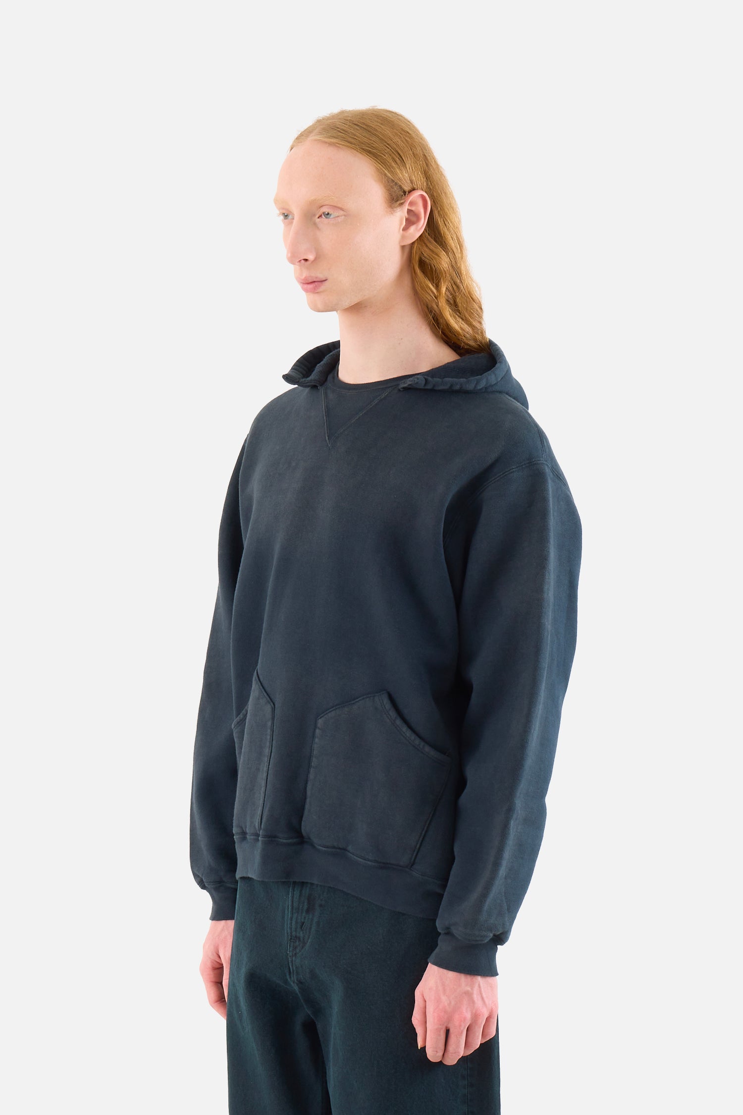 Vintage Attached Hood Sweat Parka