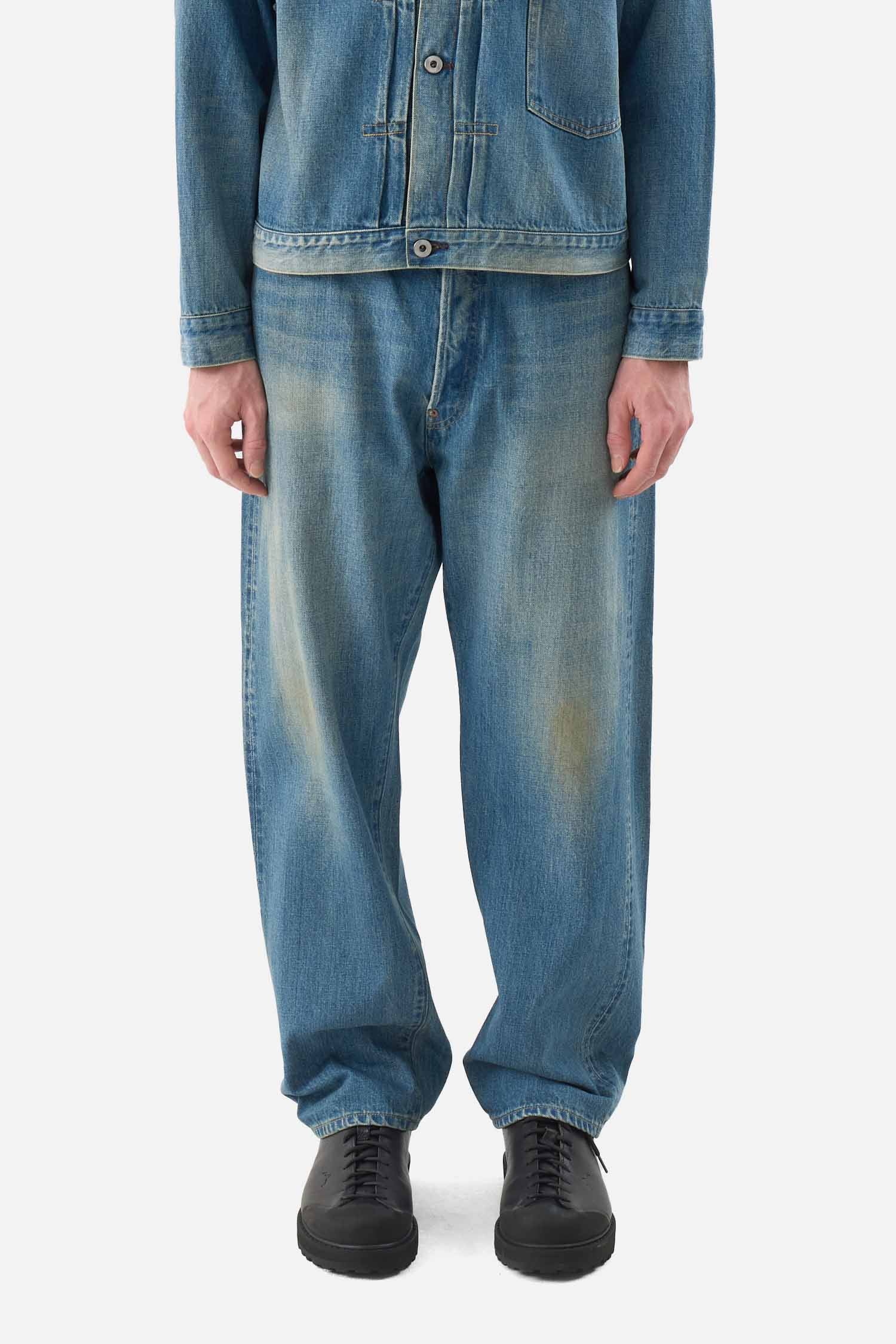 No.22 Washed Wide Denim Pants