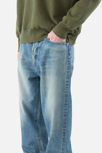 No.22 Washed Wide Denim Pants