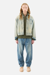 No.22 Washed Wide Denim Pants