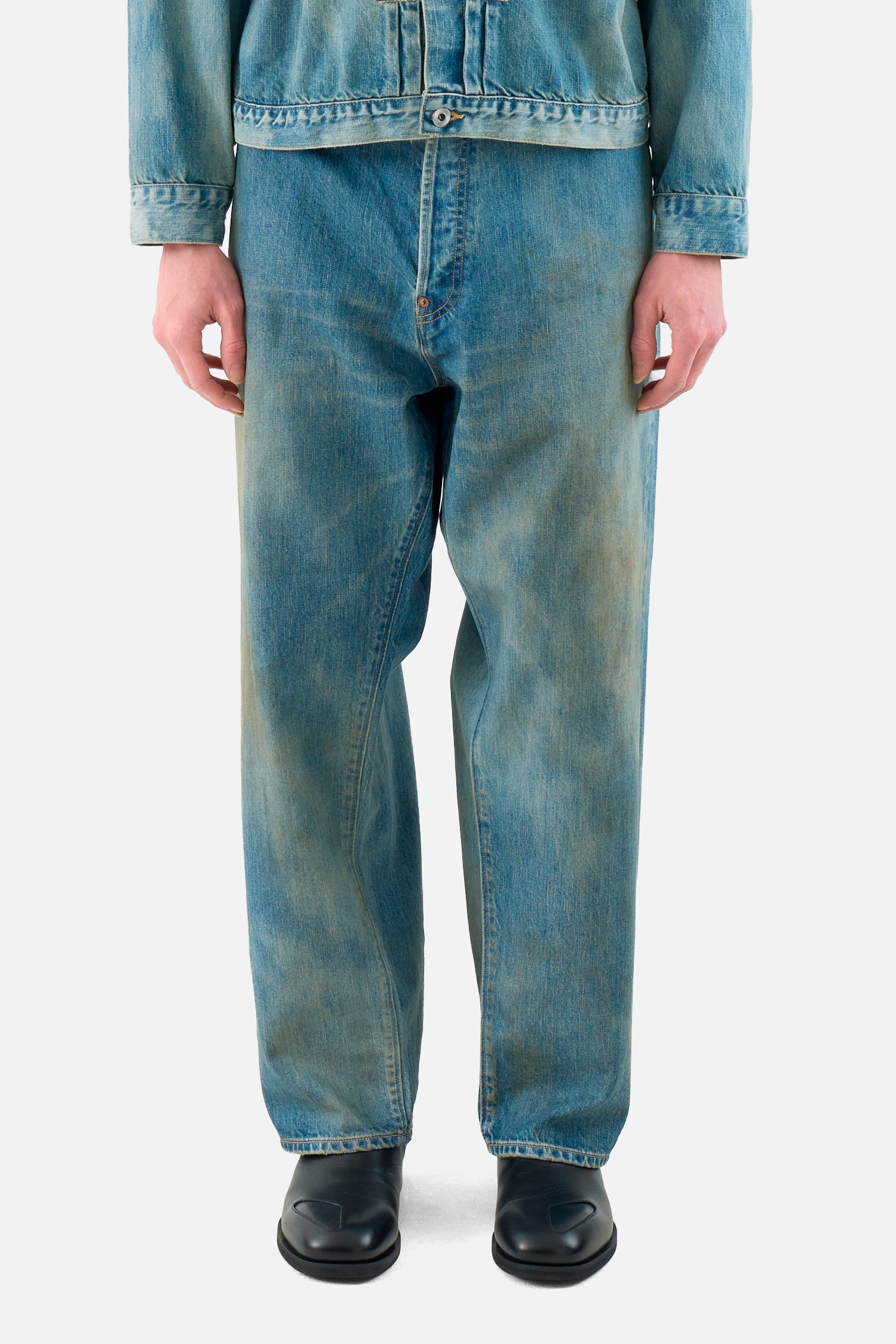 No.37 Washed Wide Denim Pants