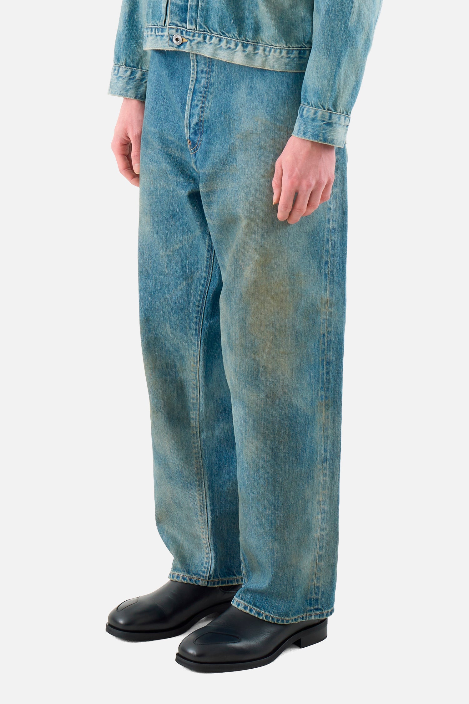 No.37 Washed Wide Denim Pants
