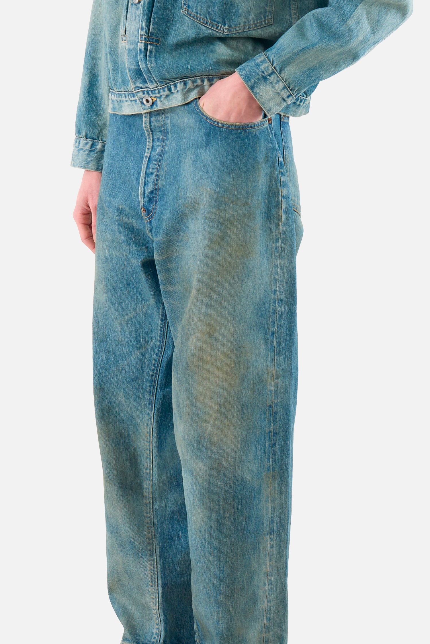 No.37 Washed Wide Denim Pants