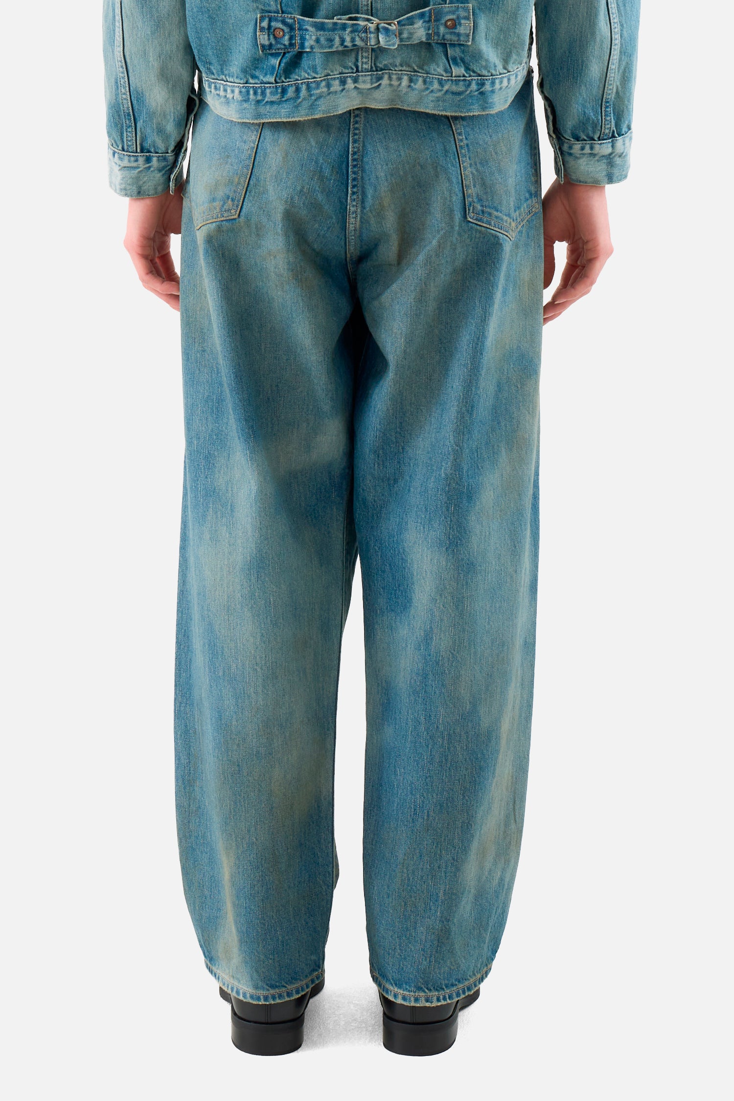 No.37 Washed Wide Denim Pants