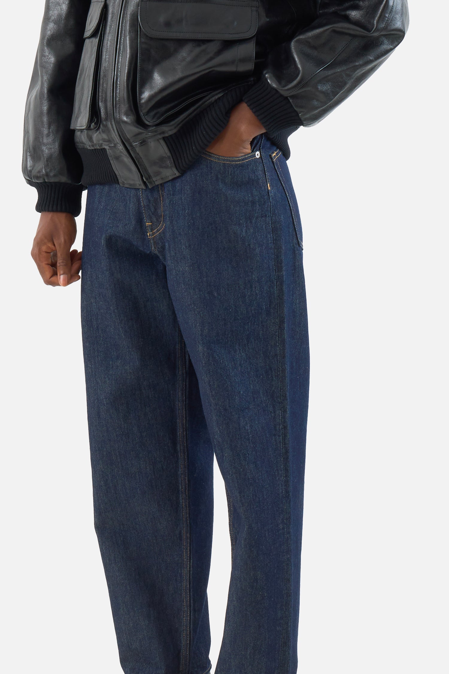 Hard Twist Denim Wide Pant
