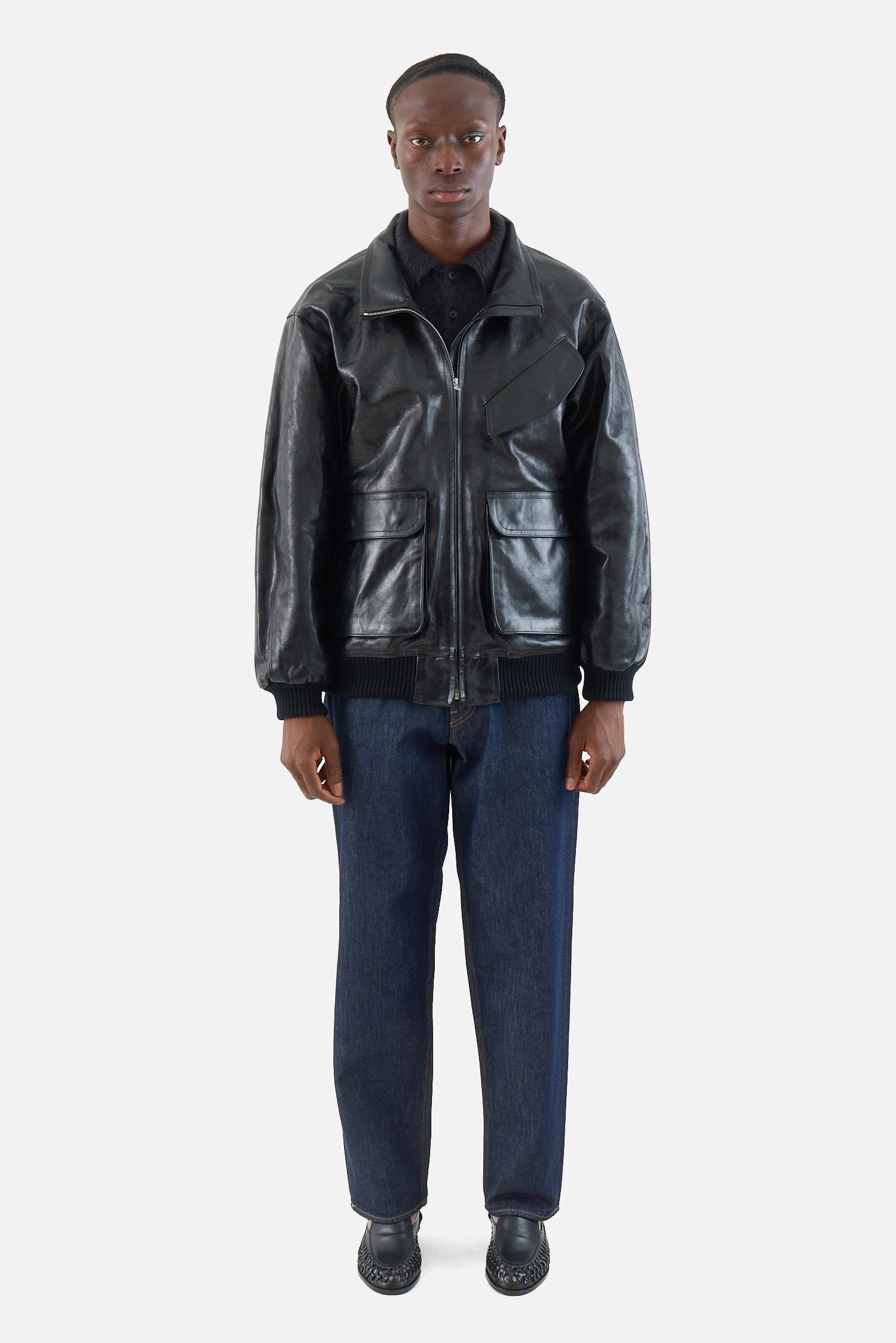 Hard Twist Denim Wide Pant