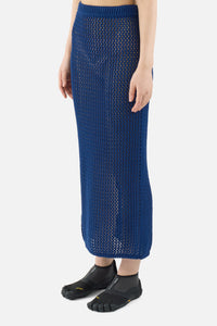 Cotton Lily-Yarn Mesh Knit Skirt