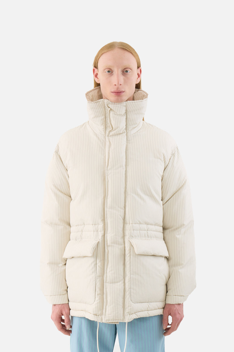 x Auralee Stripe Down Jacket