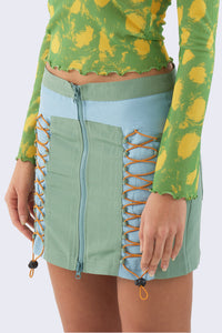 Bungee Zip Mini Skirt