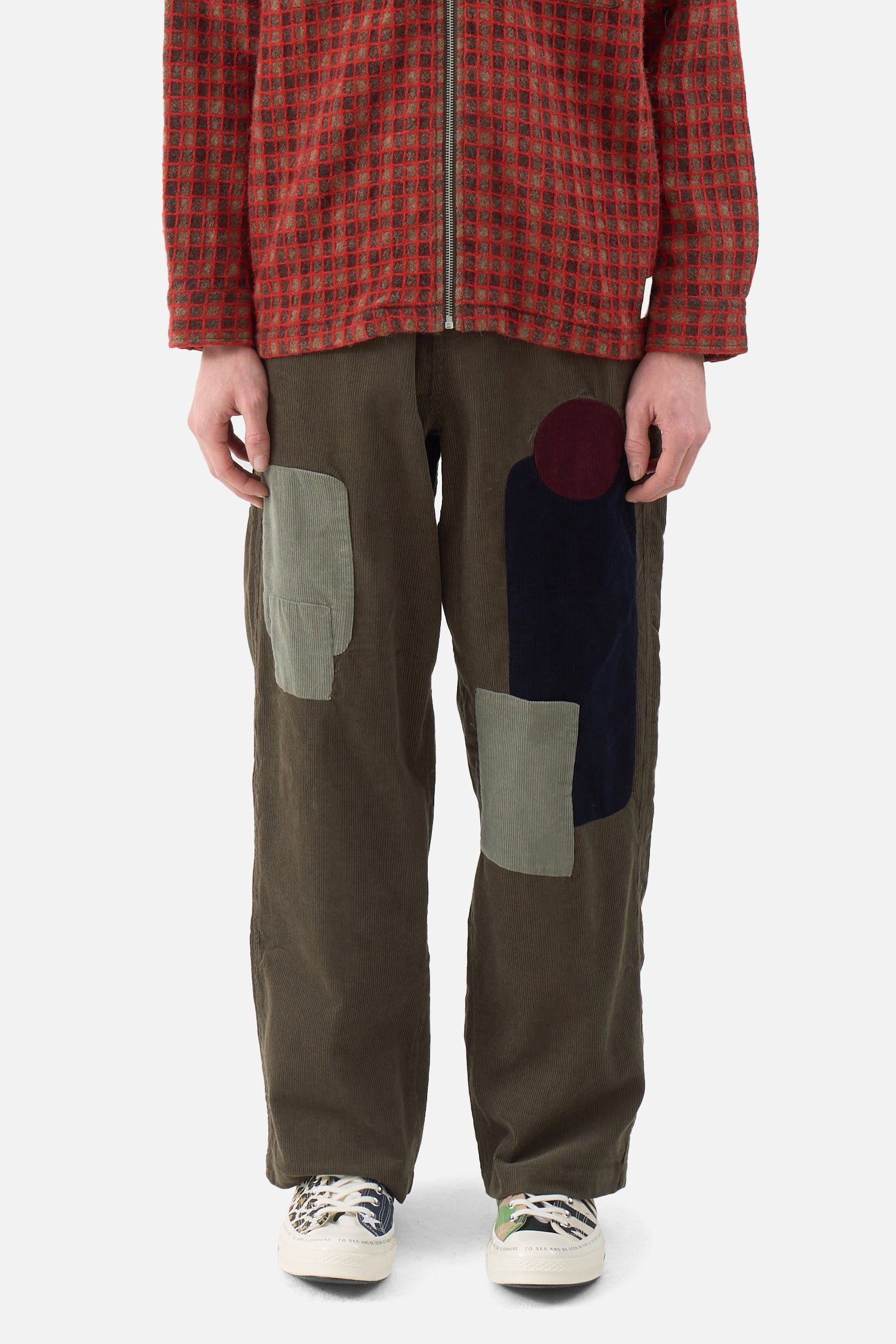 Patchwork Cord-Climber Pant