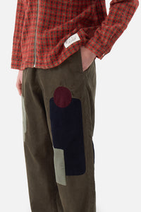 Patchwork Cord-Climber Pant