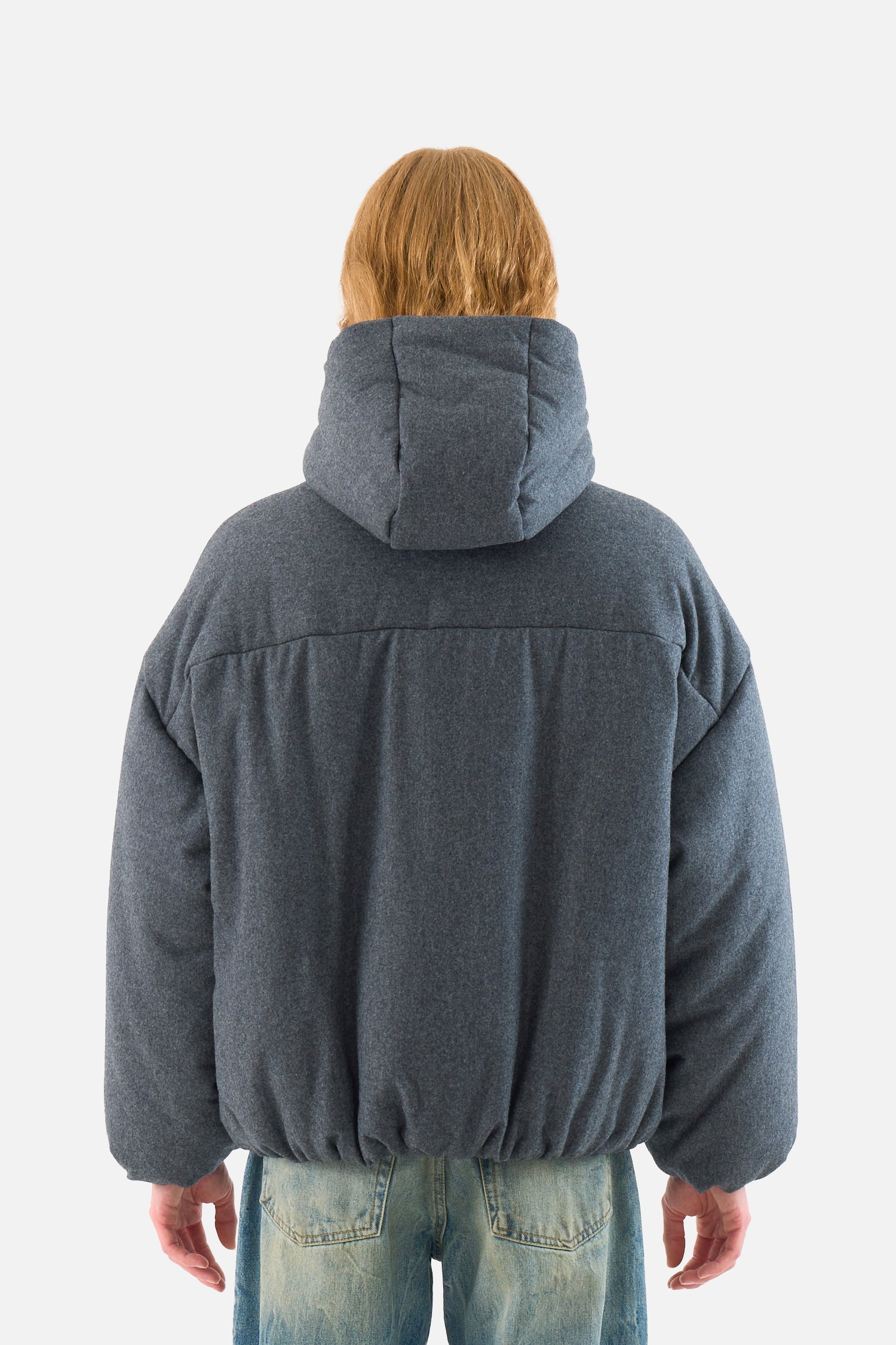 Dark Flannel Down Jacket