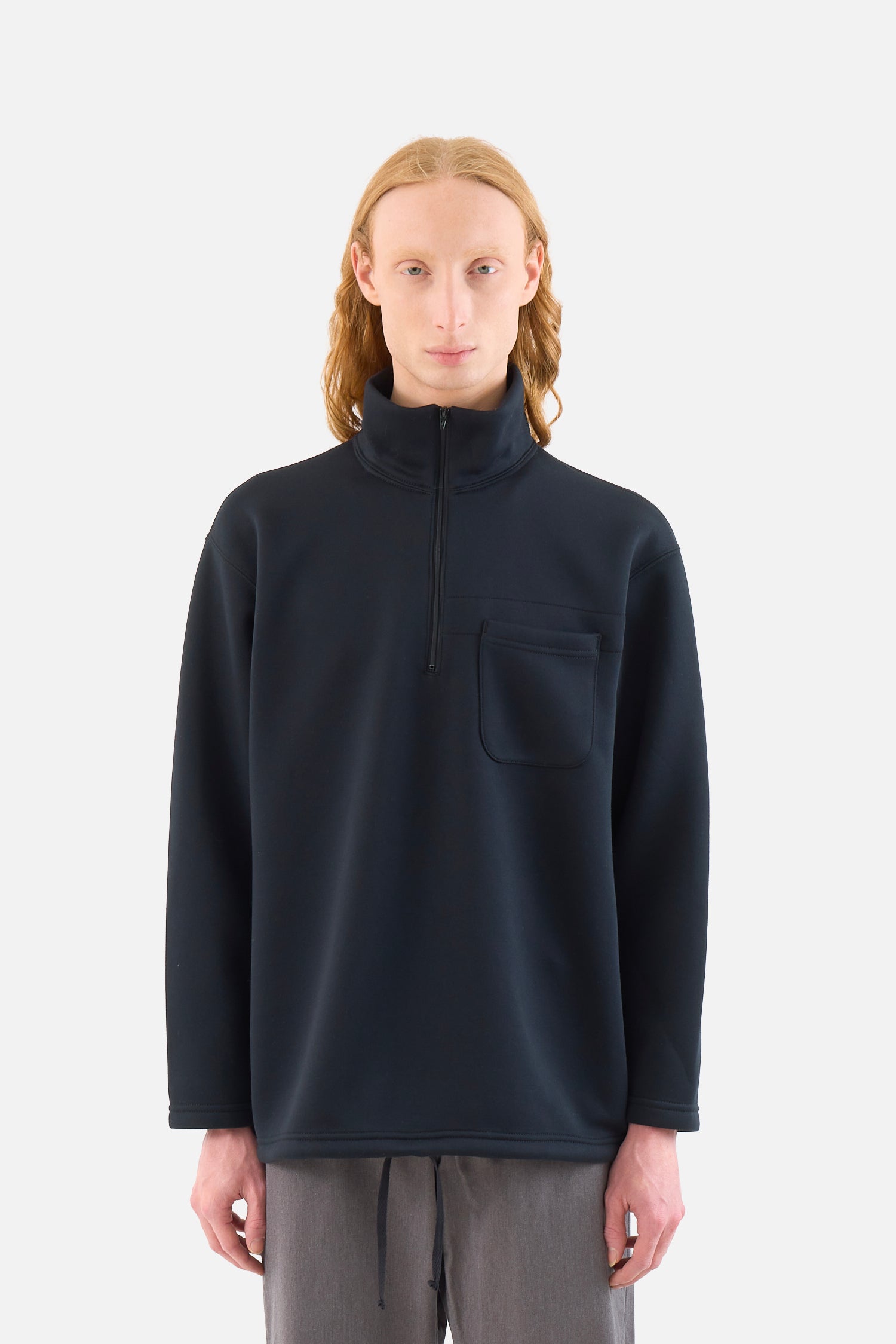 Zip Mock Neck