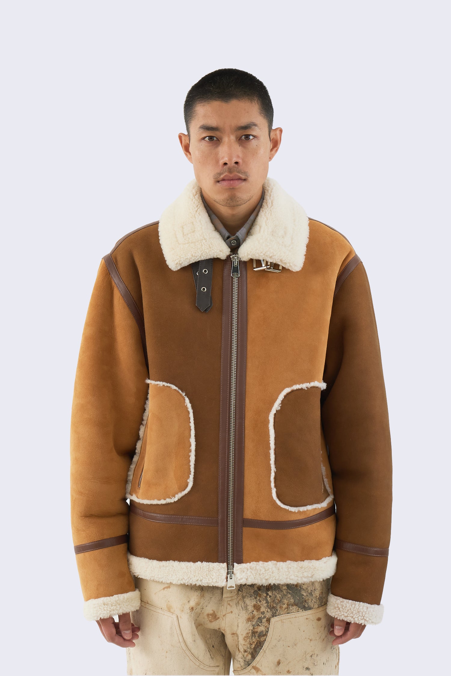 Two Tone Shearling Jacket