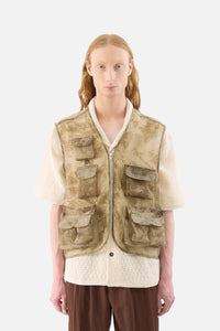 Camo Organza Multi-Pocket Vest