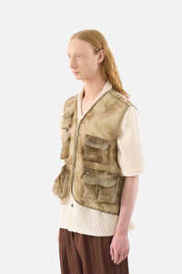 Camo Organza Multi-Pocket Vest