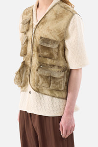 Camo Organza Multi-Pocket Vest